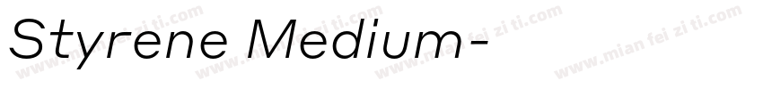 Styrene Medium字体转换